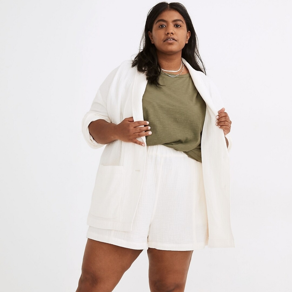 Madewell lightspun easy pull on shorts